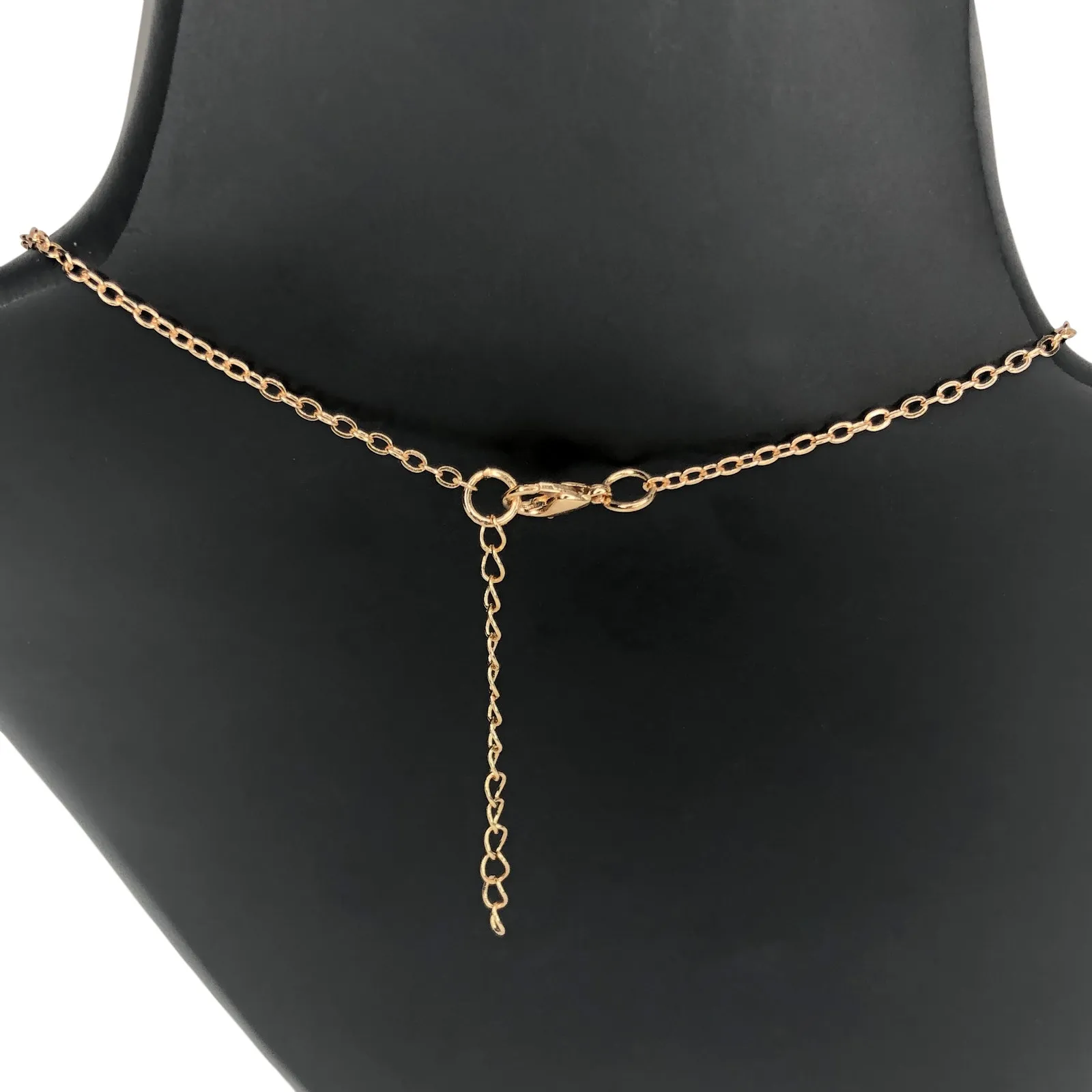 Gold Lock Charm Necklace - Image 4