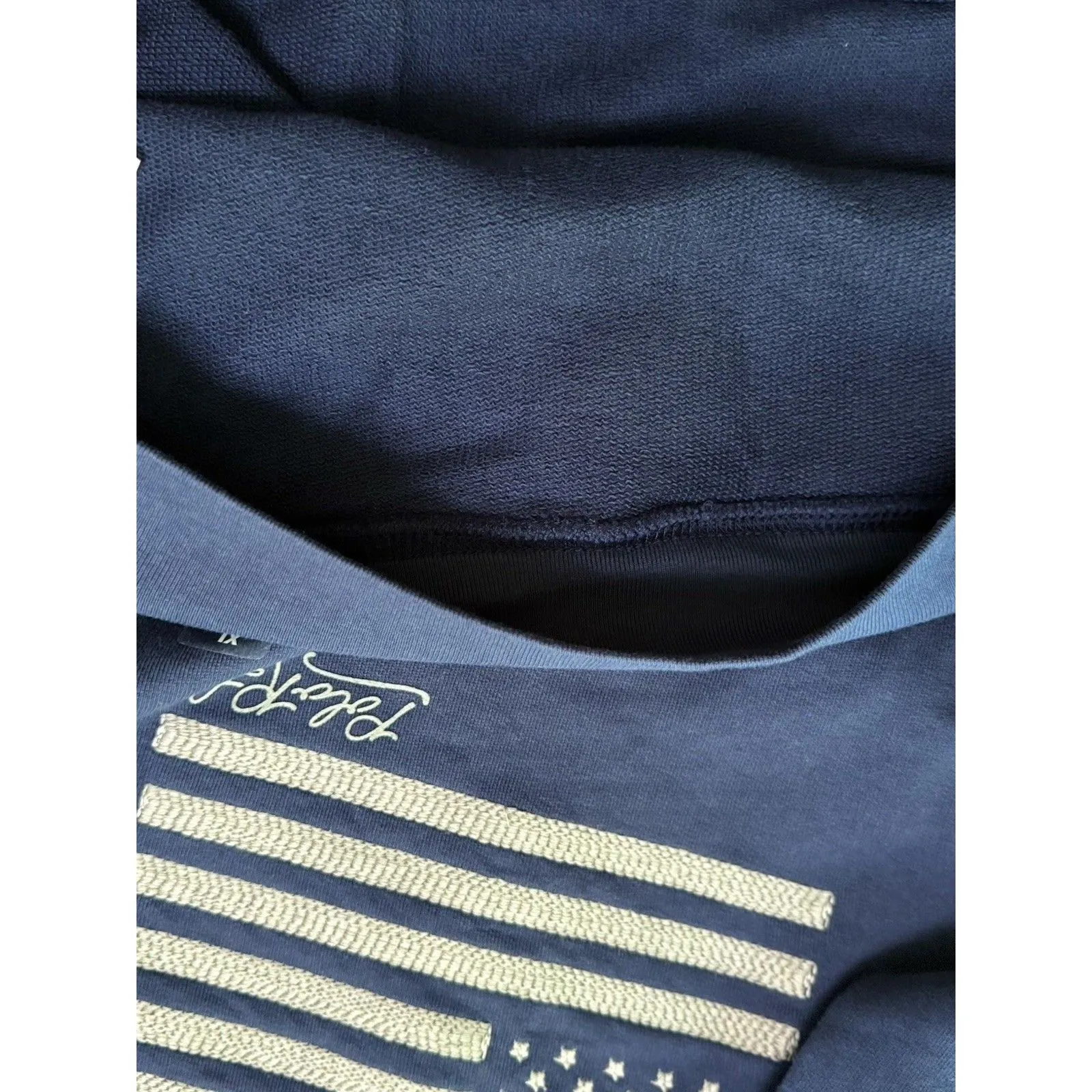 Polo Ralph Lauren USA Flag Pullover Fleece Hoodie Sweatshirt Blue XL 18-20 NWT - Image 11