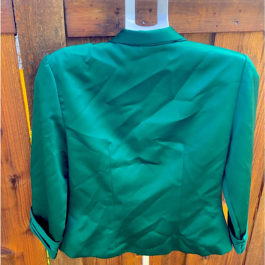 Dressy satin suit jacket 🌹🌹 Green Size 10 - Image 7