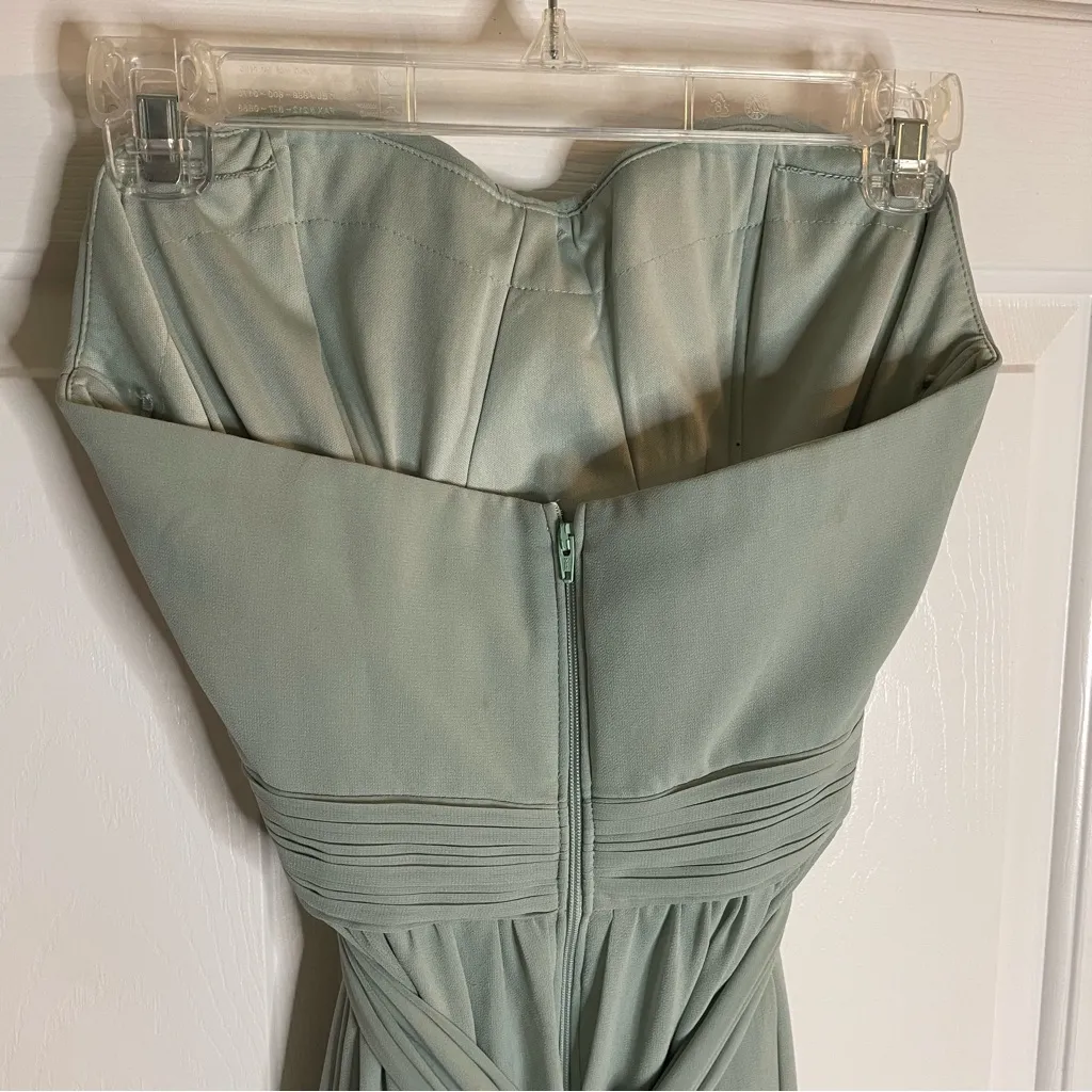 Birdy Grey  Ruched Strapless Gown Sage Green Event formal evening - Image 5