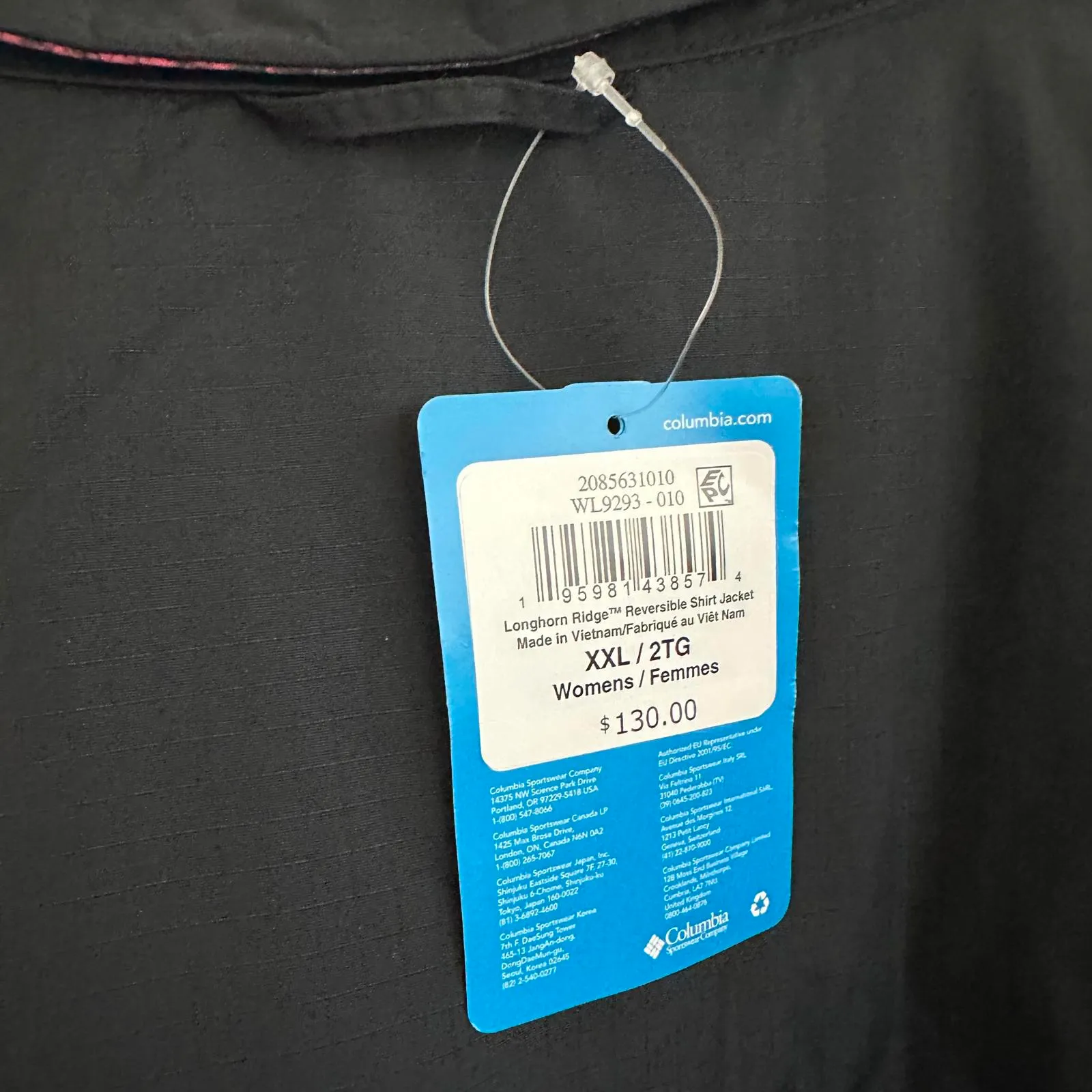 Columbia Longhorn Ridge Reversible Shirt Jacket Black Womens XXL NWT - Image 6