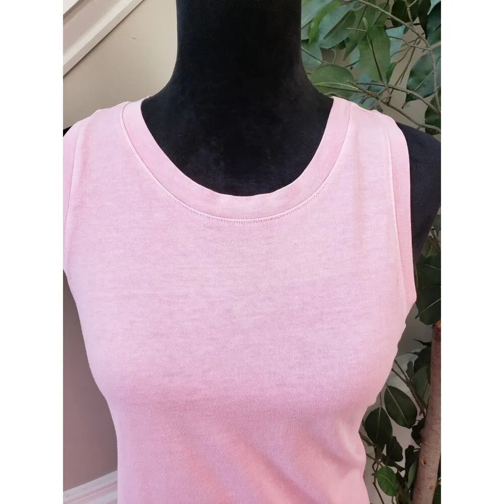 Old Navy Sheath Dress Women's Size Large Pink Solid Sleeveless Stretch Crew Neck - Image 10