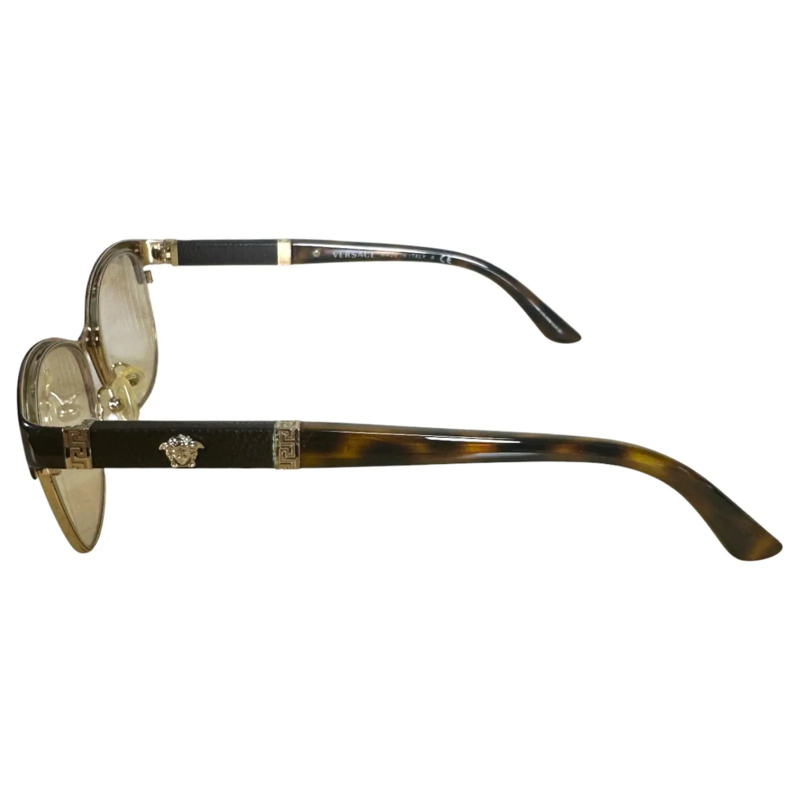 Versace 1233 Brown Gold Tortoise Shell Eyeglasses Frames Vision - Needs Lenses - Image 4