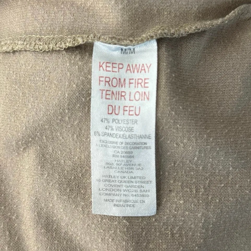 Hatley Sweater Womens Medium Beige Everyday Preppy Earthy Neutral Minimalist Tan - Image 7