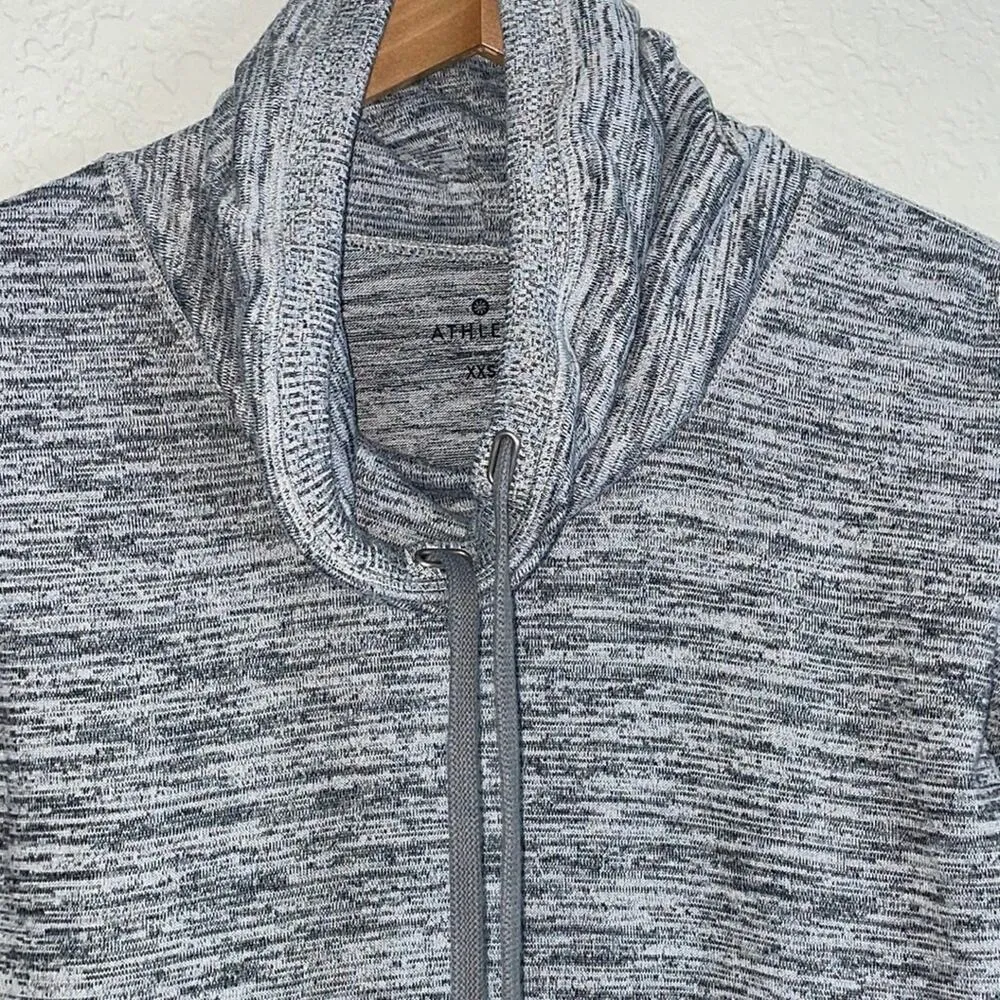 Athleta Cowl Neck Blissful Oversized Sweatshirt Top Gray Athleisure Loungewear - Image 3
