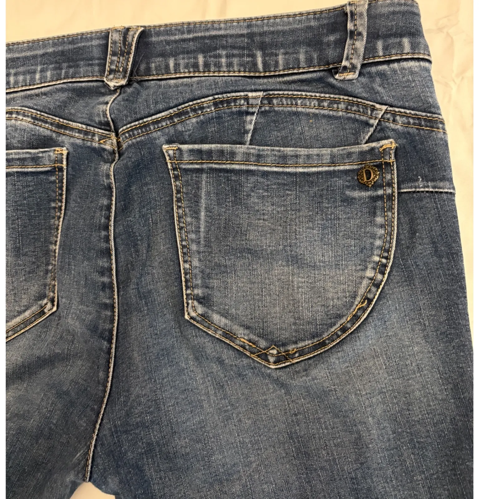 Democracy Absolution Ankle Jeans Distressed Denim Stretch Blue Size‎ 12 - Image 7