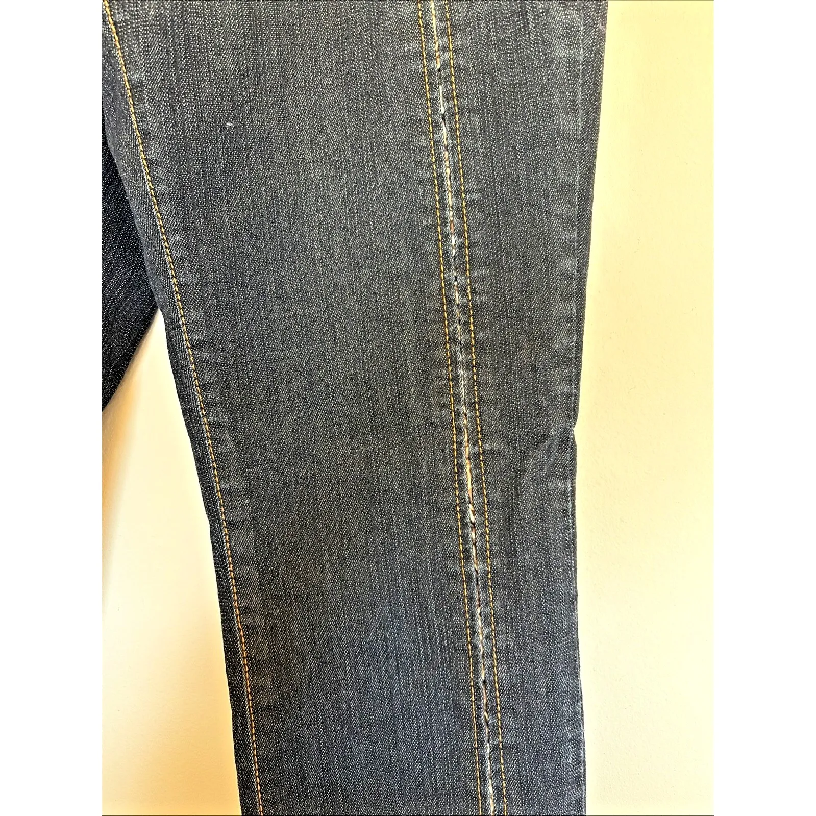 Boom Boom Jeans Dark Wash Animal Print Accent 5-Pocket Y2K Style Womens 14 - Image 4