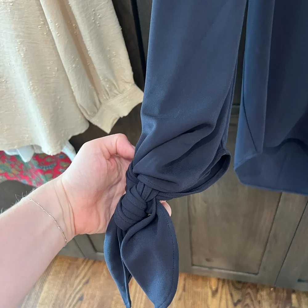 Ann Taylor Navy Blouse - Image 3