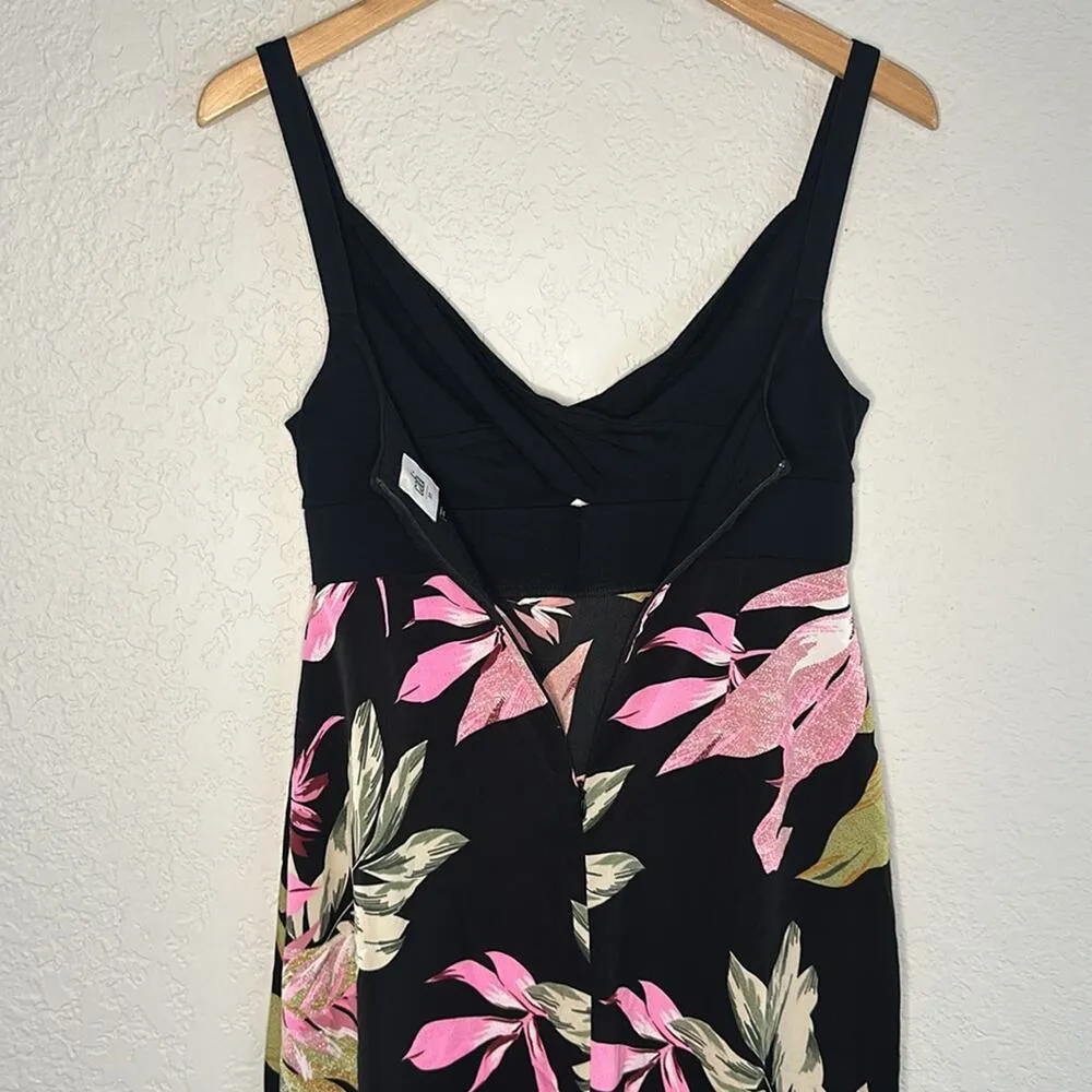 CAbi Beach Club Dress Floral Tropical Resortwear Sundress Black Pink Vacation - Image 6