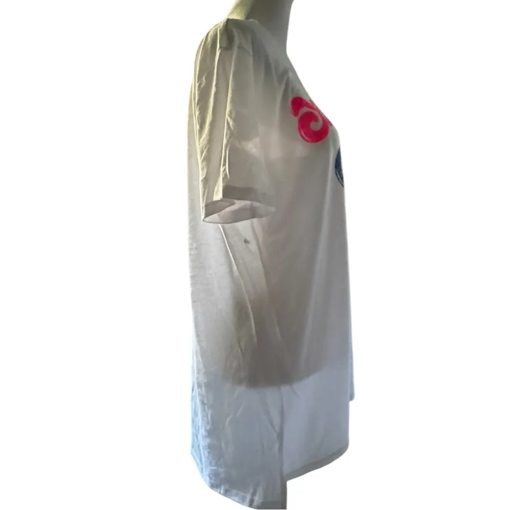 a.n.a. Women’s White 'Summer Time' Graphic T-Shirt Sz L - Image 4