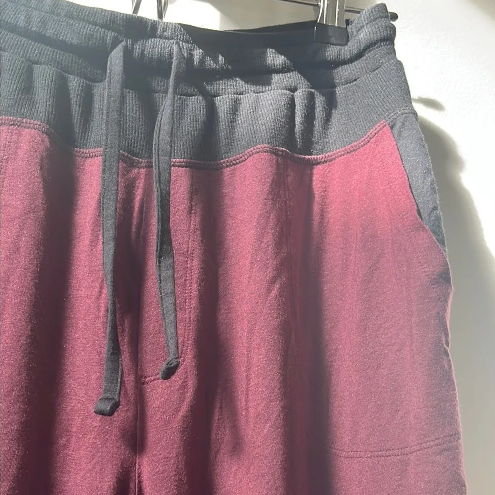 Tommy John | Downtime Jogger Burgundy and Black Pants Small Red - Image 3