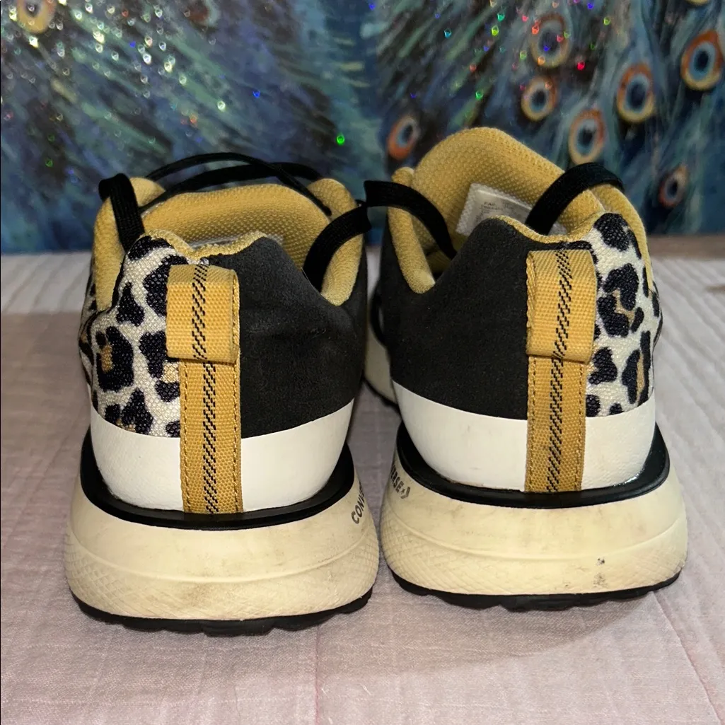 Converse Nike Collab Size 7.5 Leopard Print Sneakers - Image 8