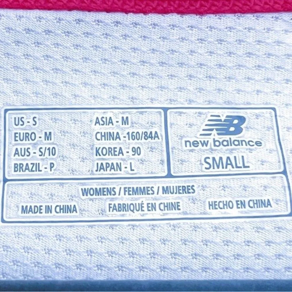 New Balance  Women’s Pink & White Short Sleeve Athletic Top Size S GUC Activewear - Image 5