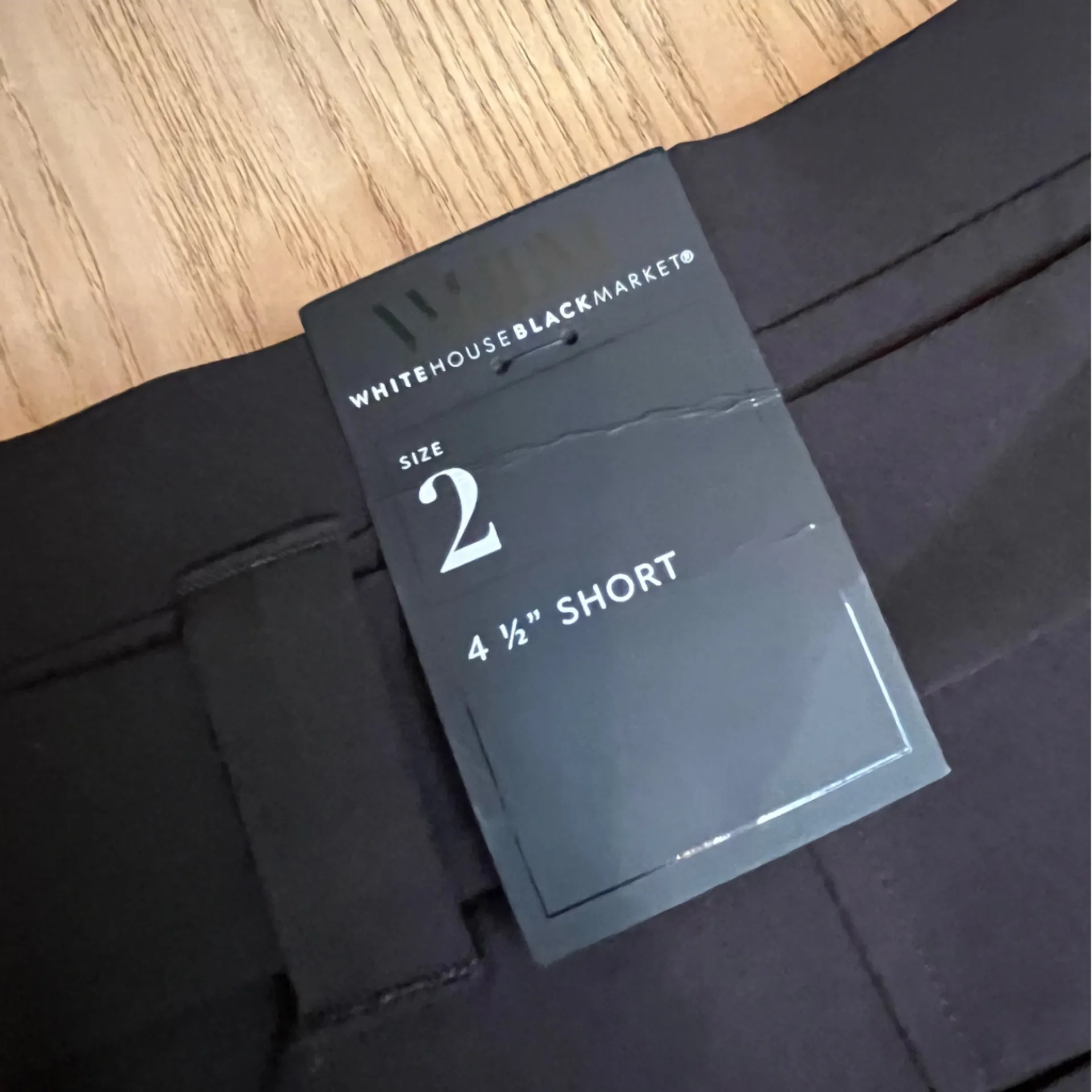 NWT WHBM Belted Paperbag Fluid Wash Black Shorts 4.5” Inseam Women’s Size 2 - Image 3