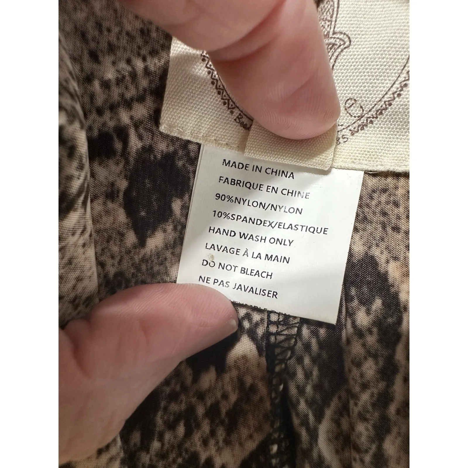 Muche et Muchette Snakeskin Print Flare Pants High Waisted Boho Size S/M Size M - Image 5