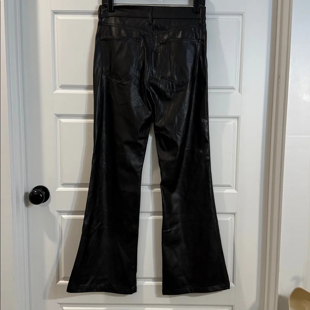 Gap Womens Vegan Leather flared pants size 28 - Image 3