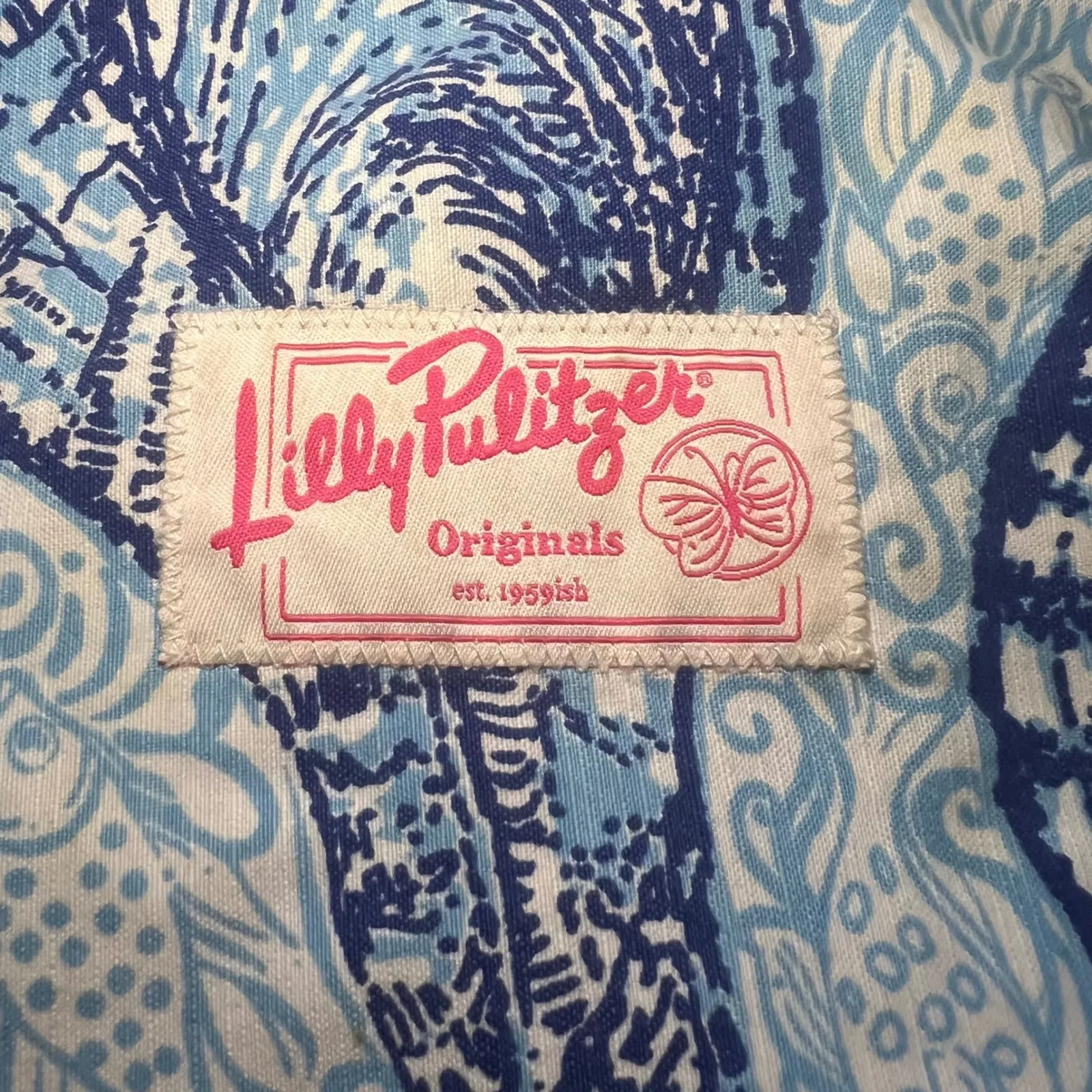 Lilly Pulitzer Coastal Tote‎ Blue Seashells Beach Shoulder Bag Nautical Resort - Image 2