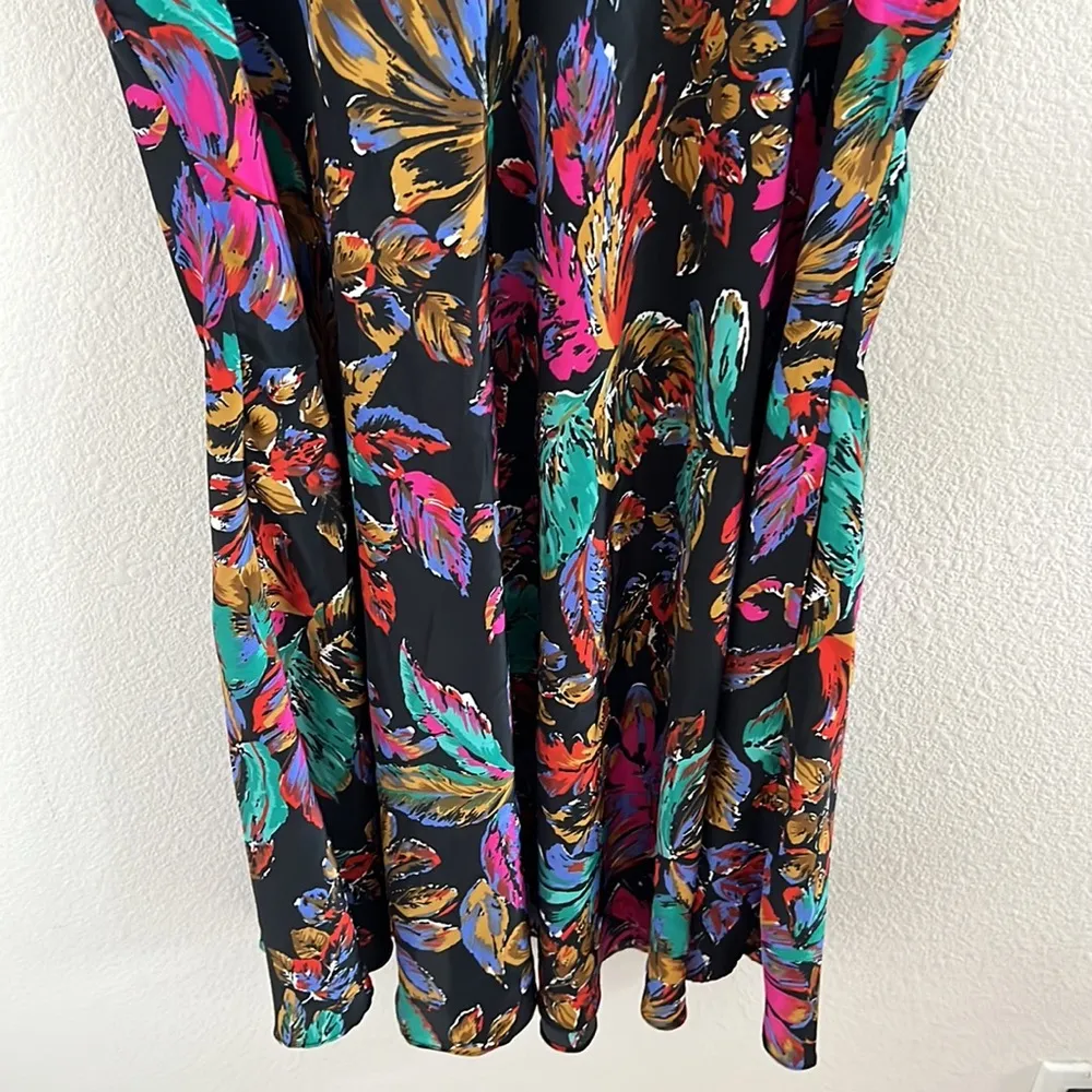 Roberta Oaks Hawaii Art To Wear Aloha Floral Dress Made in Hawaii Medium - Image 5