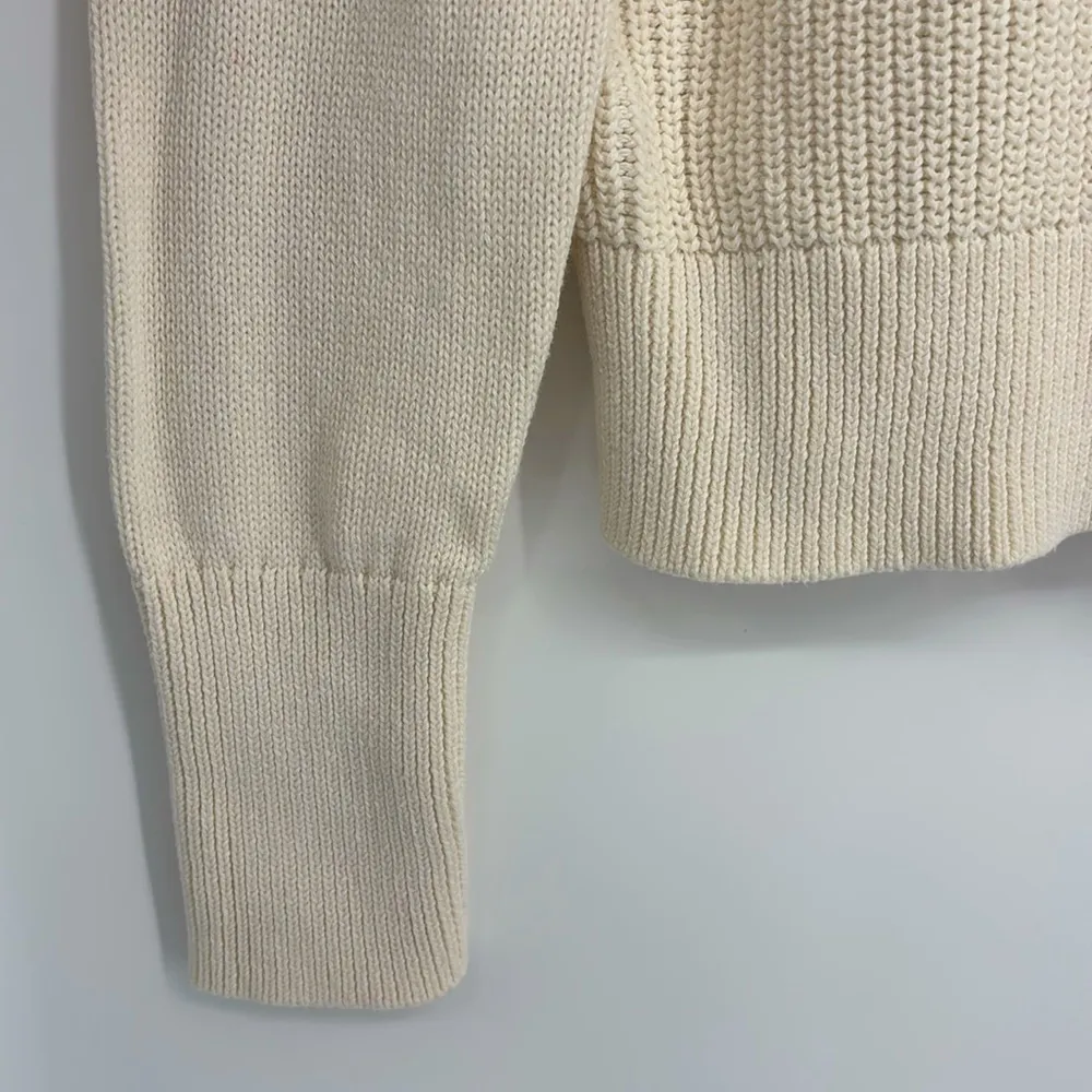 Banana Republic Factory Chunky Stitch Mock Neck Sweater Women’s Size Small Cream - Image 5