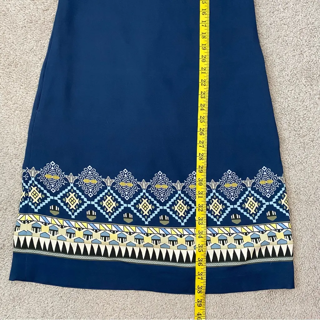 ETRO‎ Lucy Geometric Pattern Dress Navy Blue IT 36 US 0 - Image 14