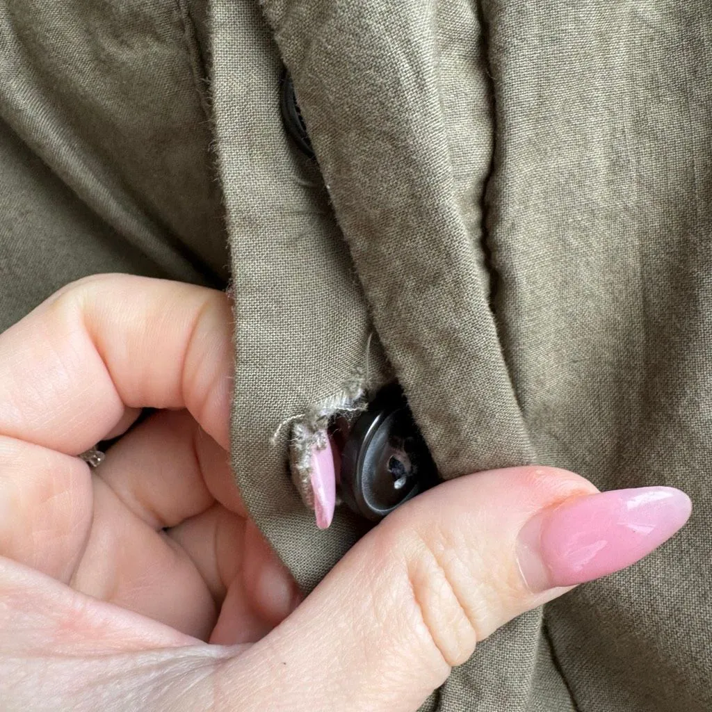 Prairie Underground Lagenlook Green 100% Organic Cotton Pant Womens Size Medium - Image 6