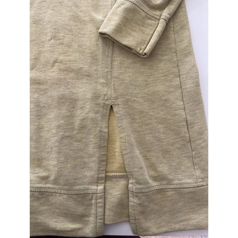 Soft Surroundings The Soho Hoodie Tunic Heather Yellow Split Hem Longline XS - Image 5