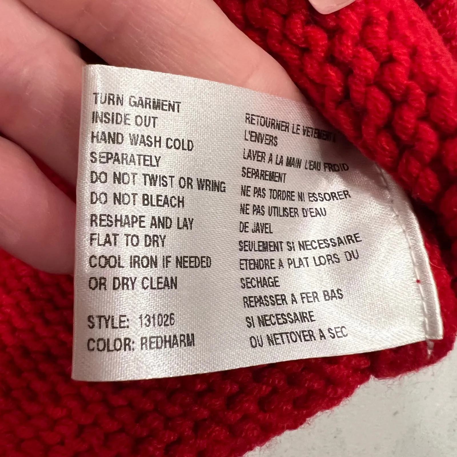 Northern Isles Red Snowflake Turtleneck Sweater Women's S/P Acrylic Wool Blend - Image 5