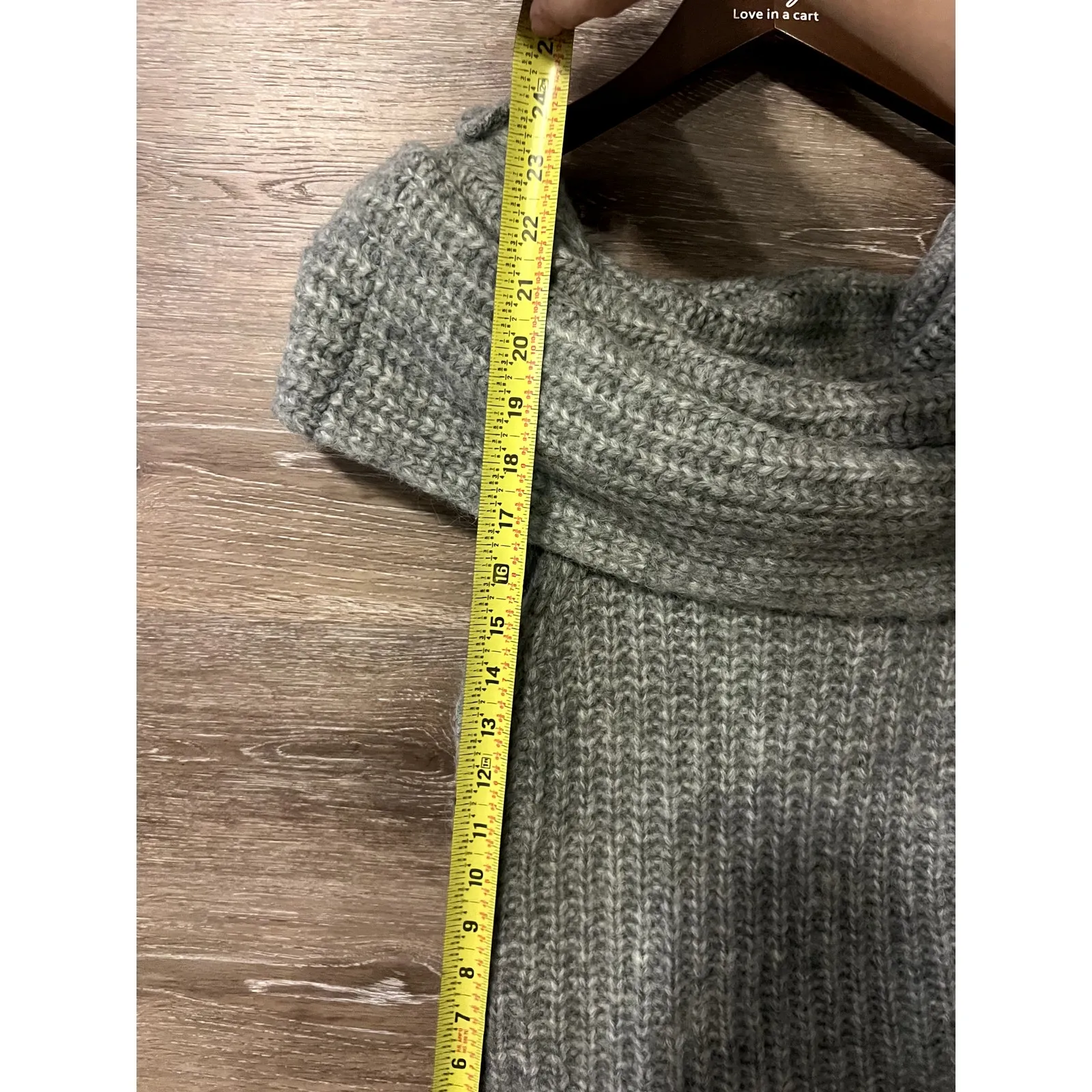 Free People off shoulder knit sweater sleeveless warm gray top size small - Image 6