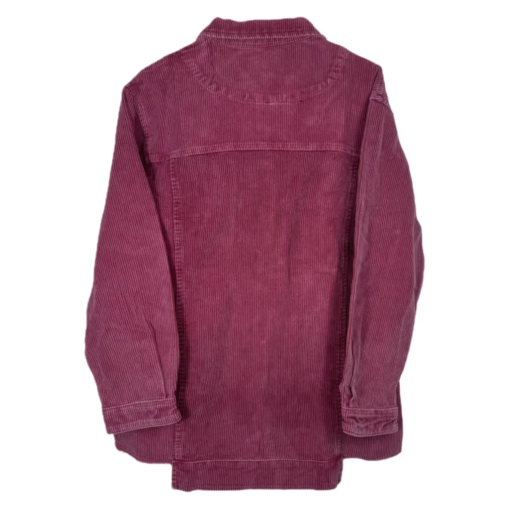 NWT Women’s Casual Oversized Corduroy Button Down Shirt Jacket Shacket – Small Red - Image 3