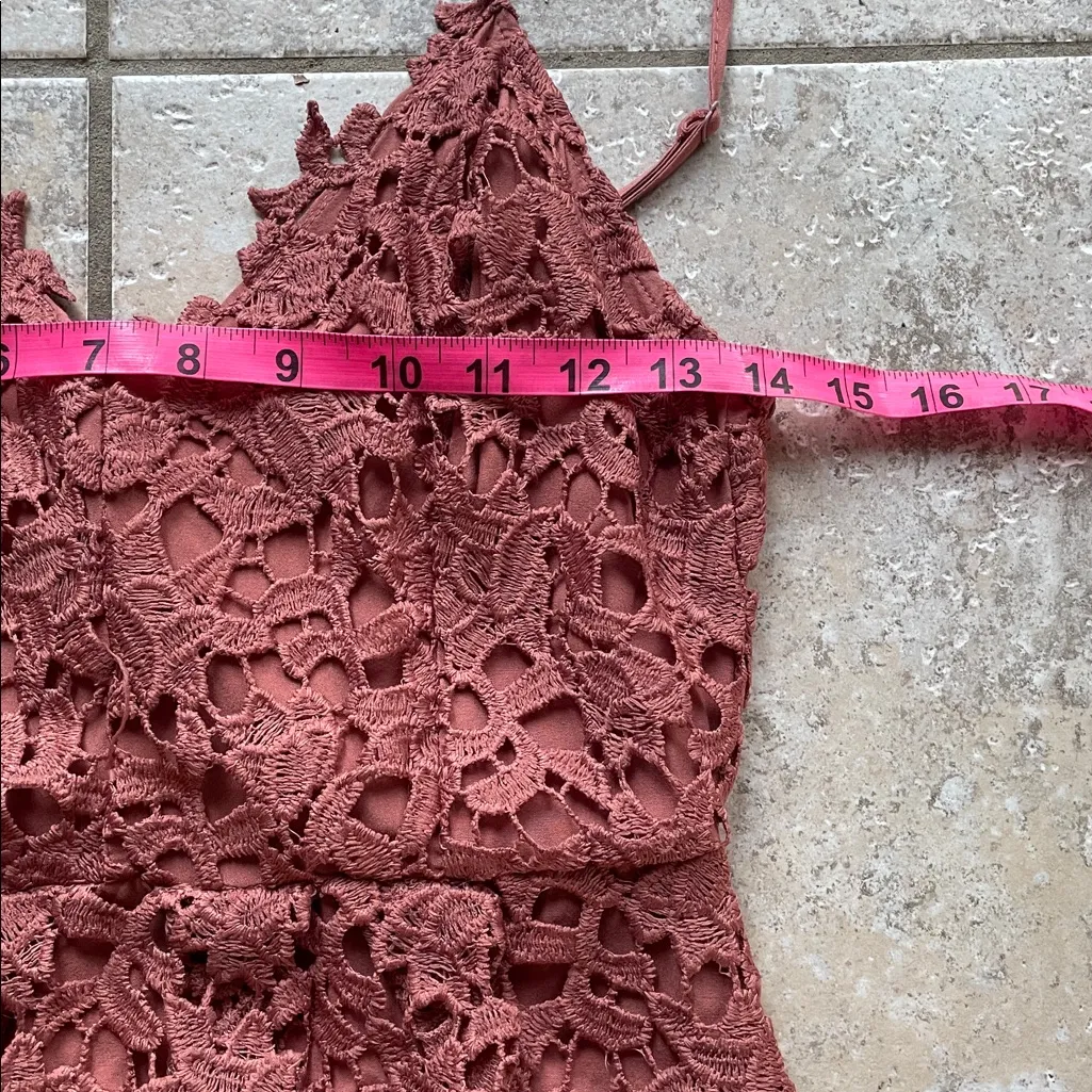 ASTR the Label Lace A Line Midi Dress in Coral Cedar - Image 13