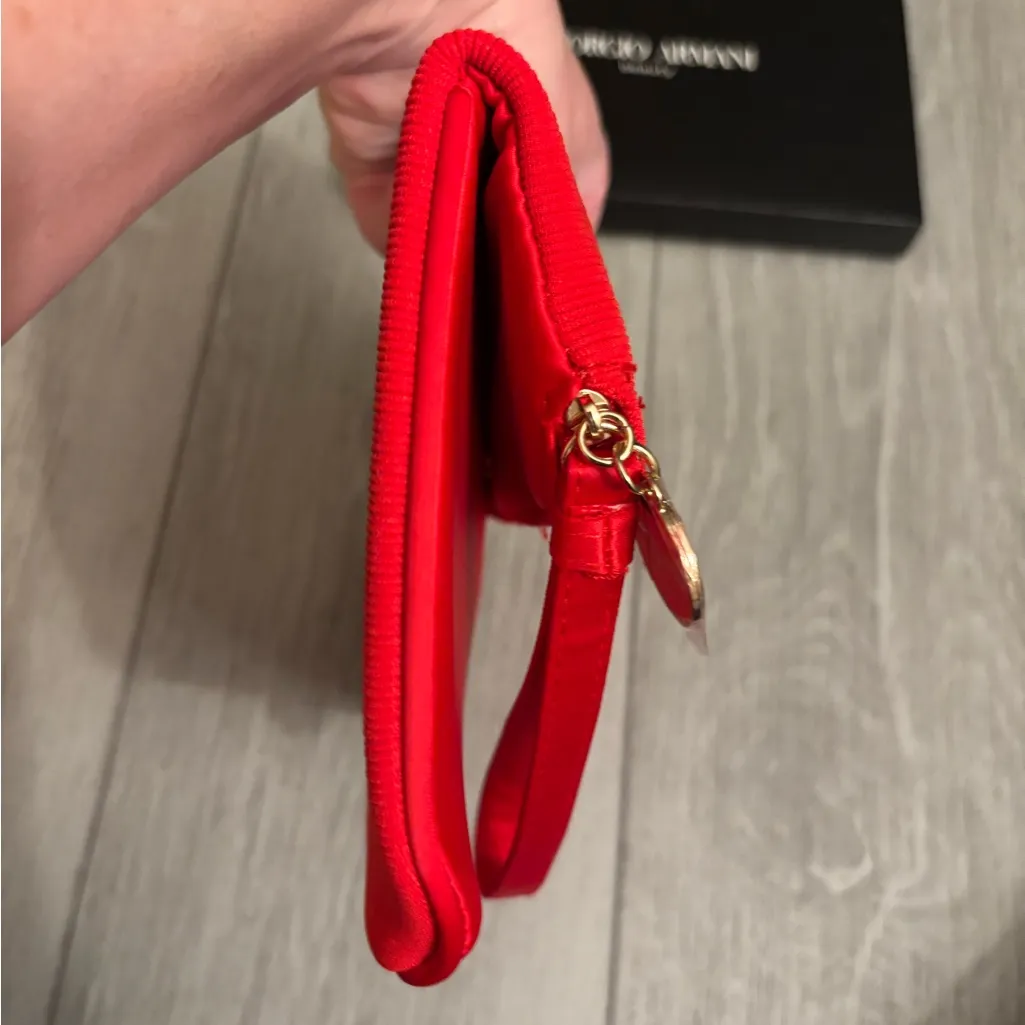 Giorgio Armani Beauty Red Clutch | Free Brooch Included - Image 9