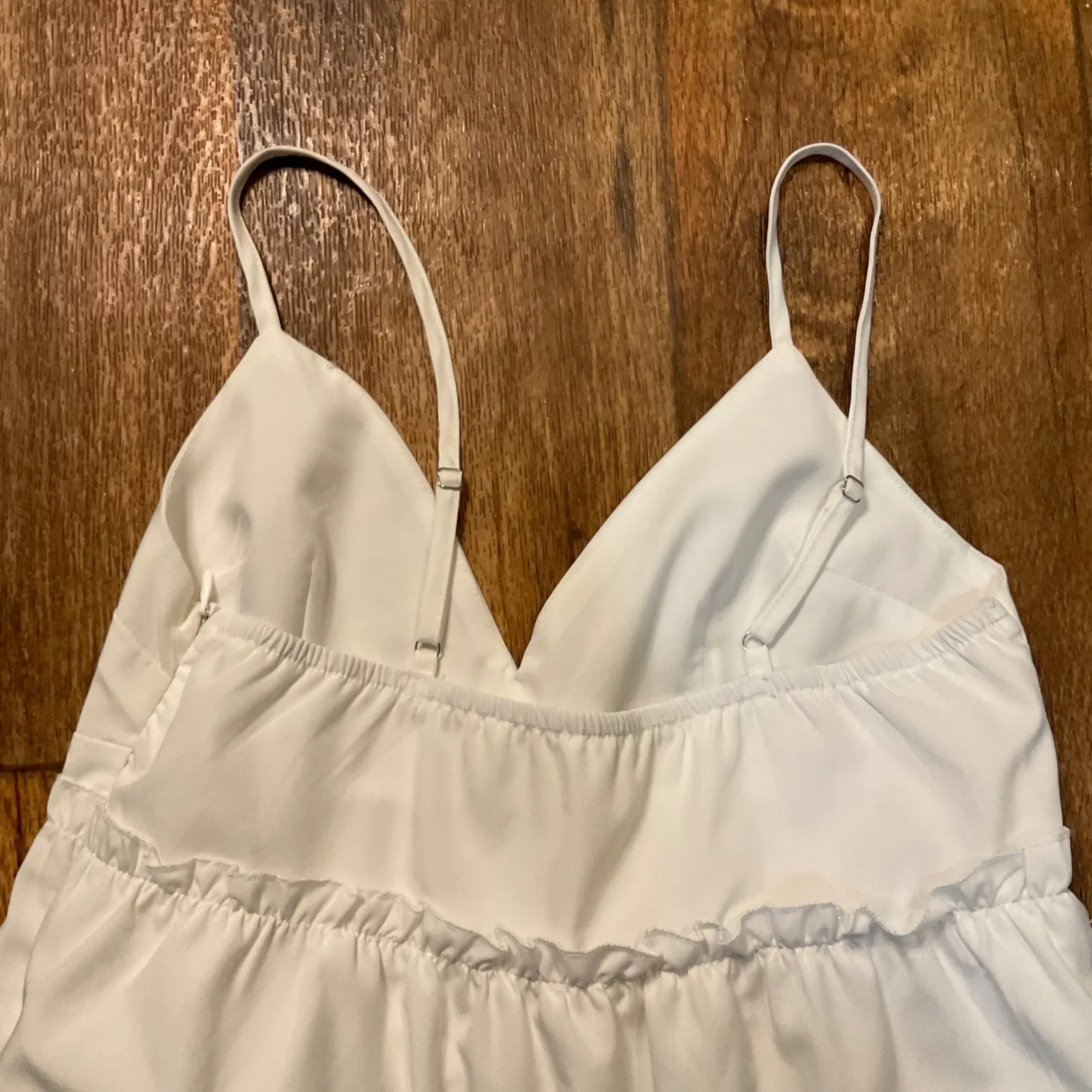 SHEIN Dress White Size Small‎ Tiered Flowy Lined - Image 6