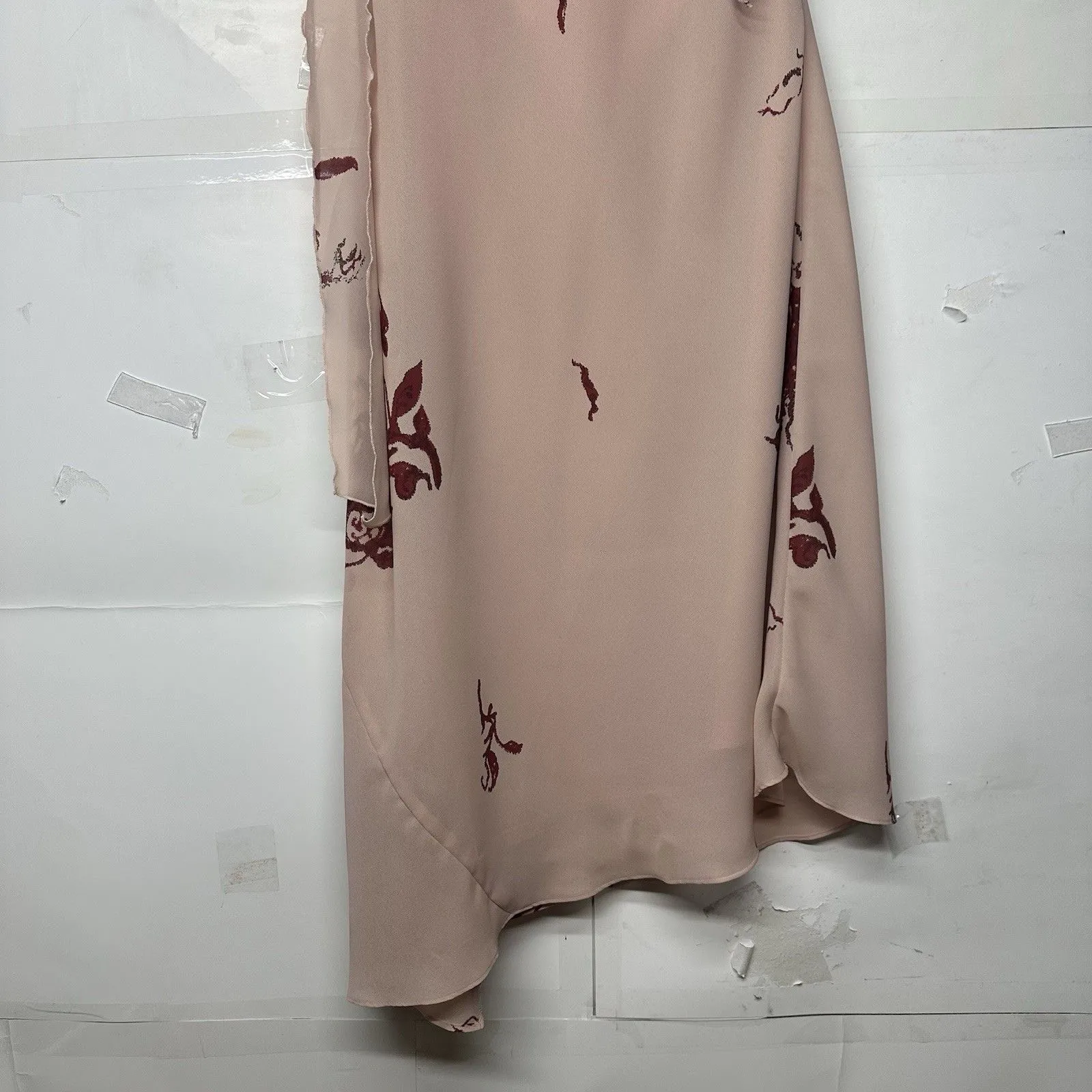 New York & Company Womens Size 8 Blush Pink Floral Asymmetrical Dress NWT - Image 2