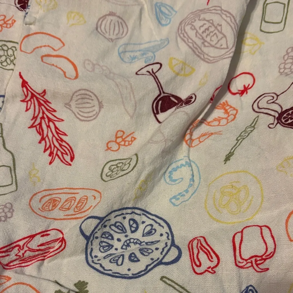 Sincerely Jules Multicolor Patterned Wide Leg Pants White Size M - Image 2