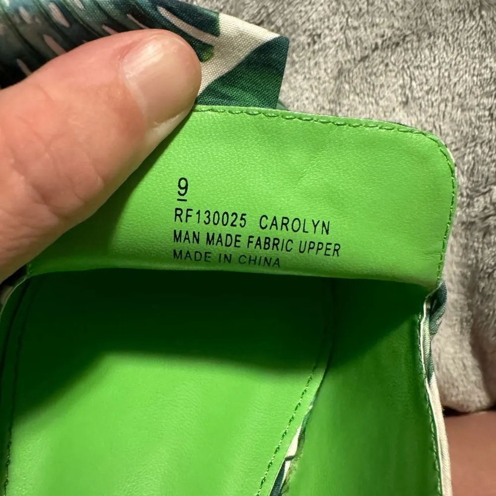 Cape Robbin Green Leaf Print Flats - Image 4