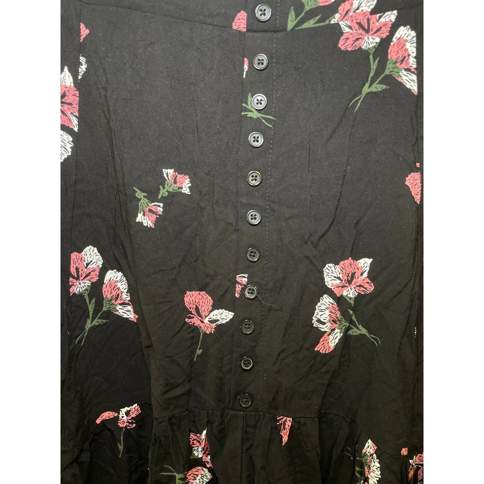 NWT TORRID Floral Maxi Skirt - Womens Size 16 - Black Floral Print - Image 4