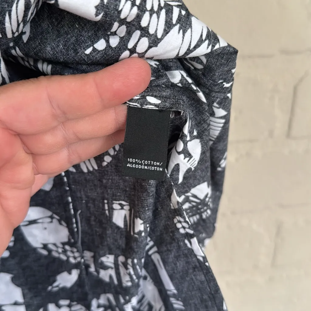 2 b Rych tunic Black White Sleeveless Dress abstract fish print XS NEW resort - Image 4