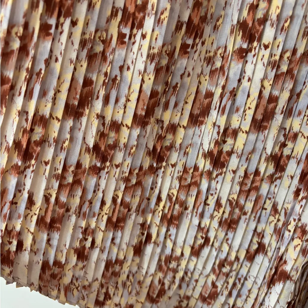 NEW ULLA JOHNSON Charline Floral Pleated Midi Skirt Belted NWT Size 2 100% Silk - Image 14