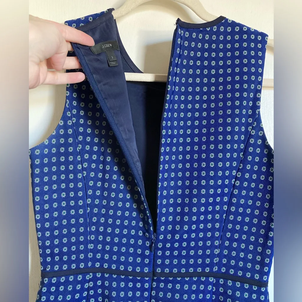 J. Crew Foulard Print Geometric Medallion Paneled Sheath Dress - Image 11