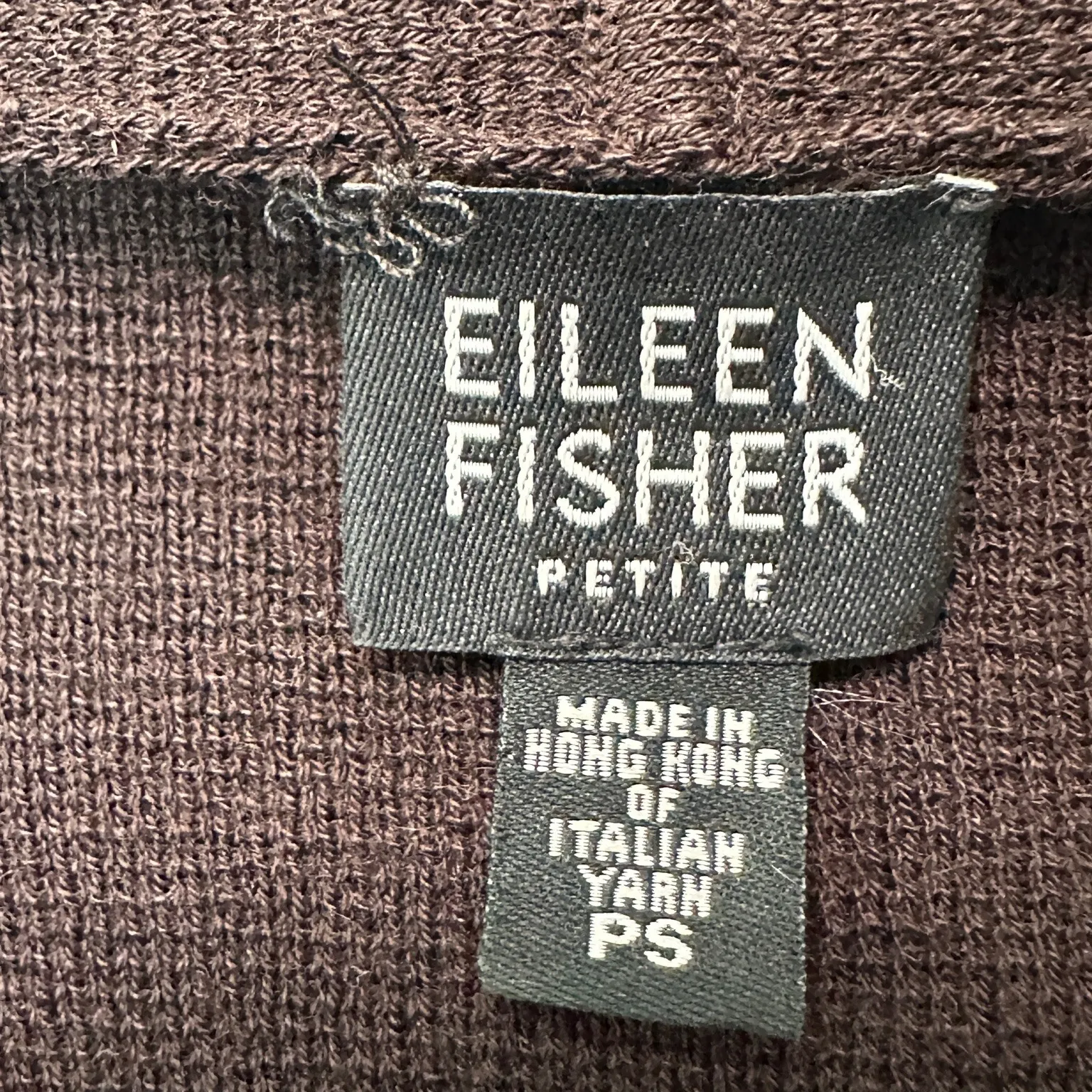 Eileen Fisher Women Italian Yarn Light Jacket Brown PS Petite Minimalist Capsule Size undefined - Image 3