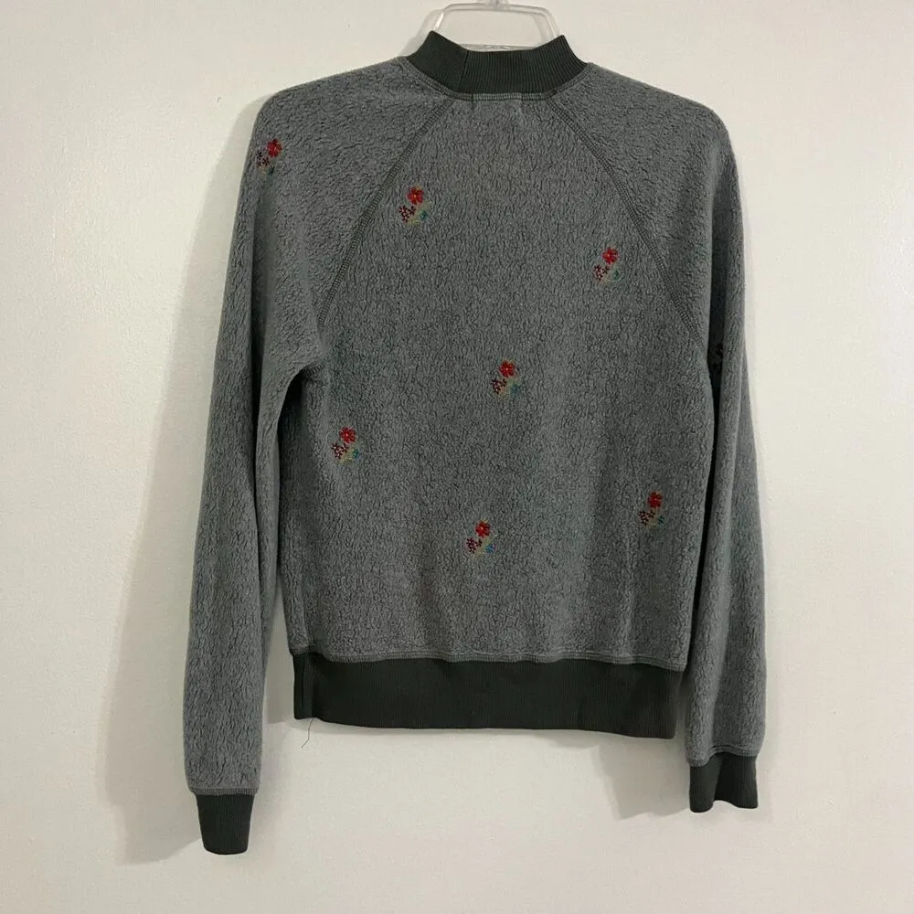 Anthropologie T.La Women's Moss Long Sleeve Mock Neck Embroidered Sweater Sz S - Image 3