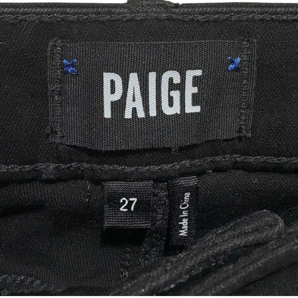 Paige Claudine Kick Flare in Black Fog Luxe Coating - Image 9