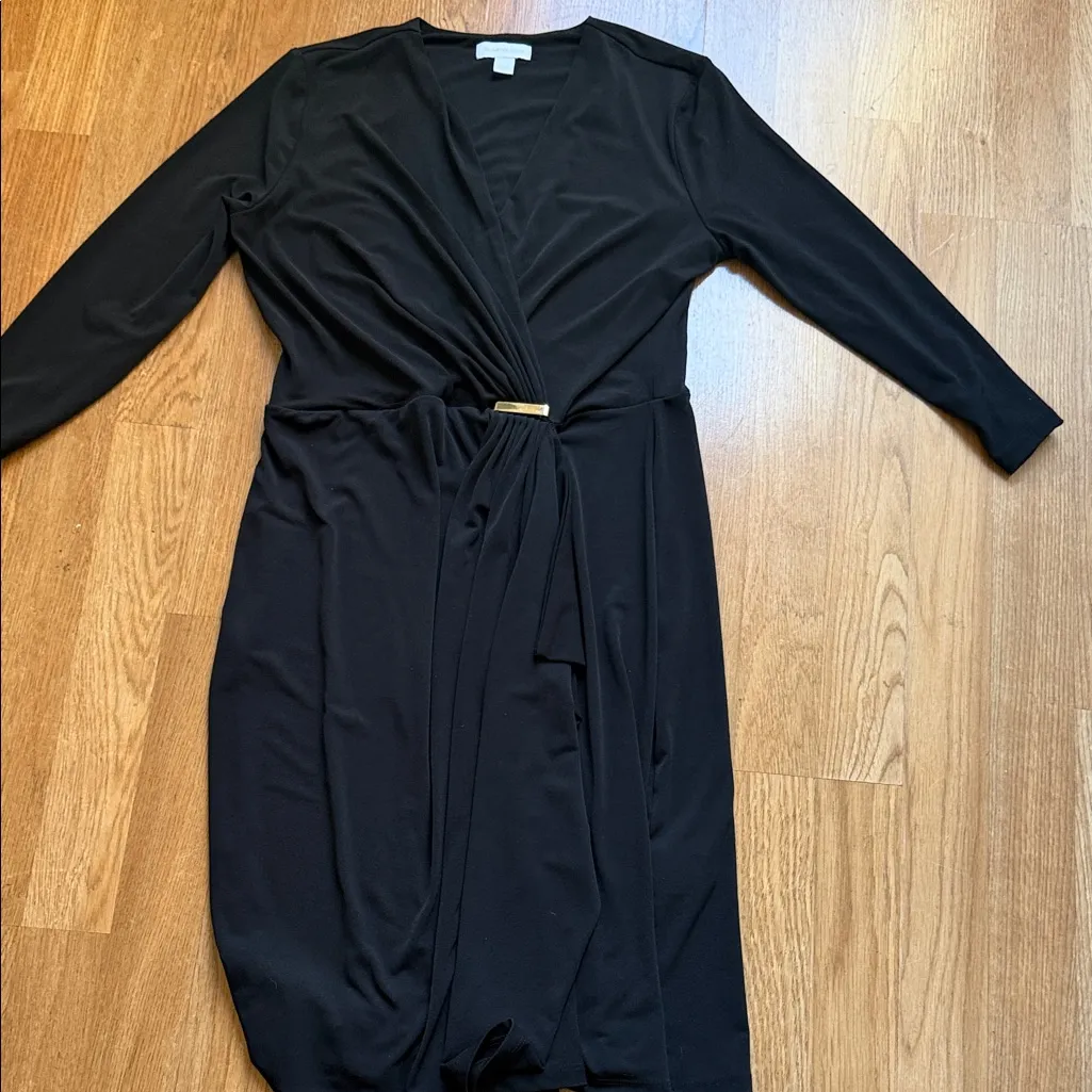 Charter Club Black Long Sleeve Dress - Image 4