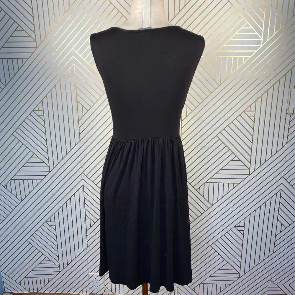 Anthropologie Girls from Savoy‎ Dress Draped Sleeveless Jersey Black Size Small - Image 6
