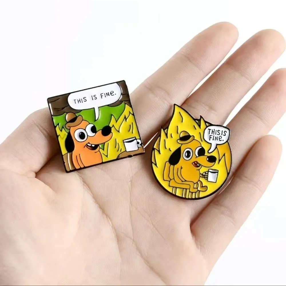 Brand new, Funny cartoon dog pin brooch Brown - Image 3