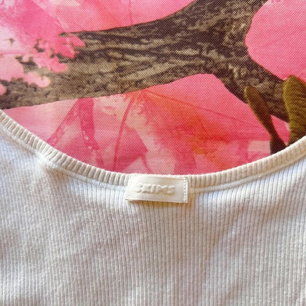 cotton rib tank in bone - Image 8