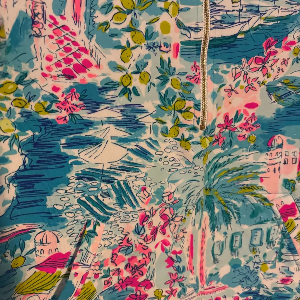 Lilly Pulitzer Skipper Popover “Postcards From Positano” XS | NWOT | UPF 50+ - Image 3