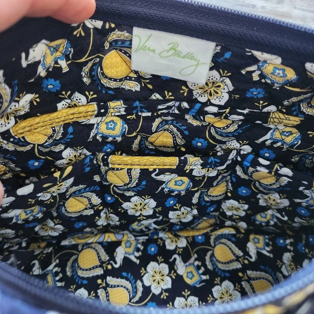 Vera Bradley Lizzy Ellie Blue Yellow Floral Paisley Crossbody Purse & Wallet Duo - Image 14