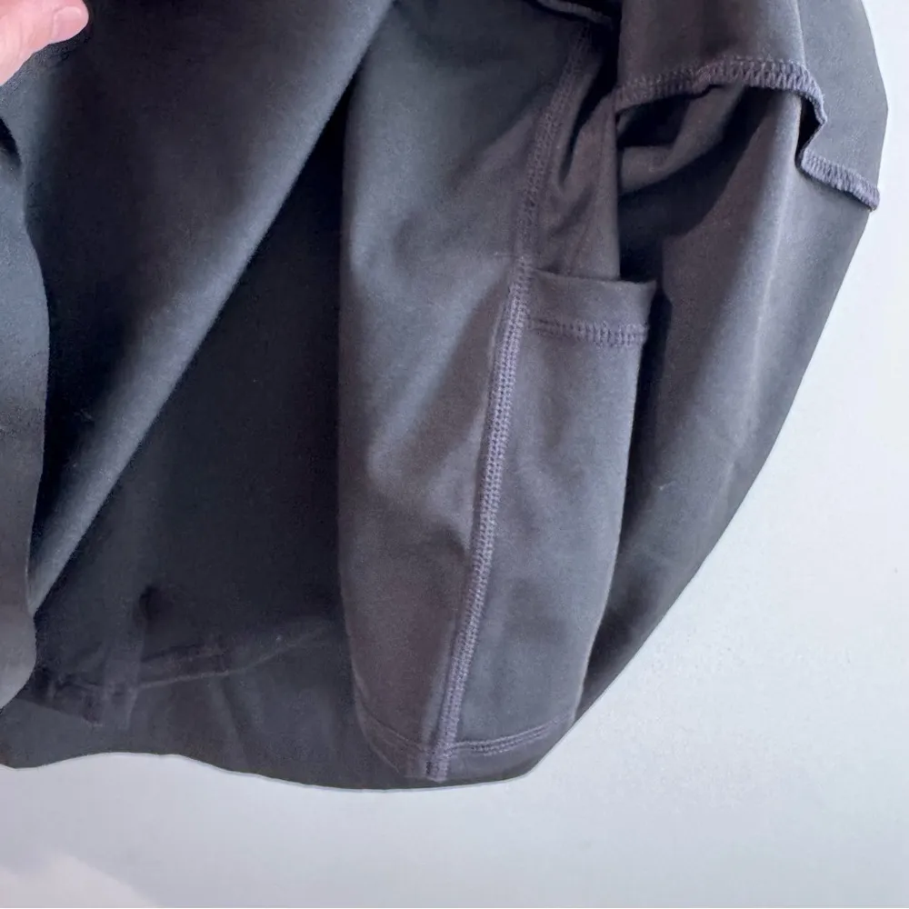 Halara Black Tiered Ruffle Mini Skort Medium - Image 3