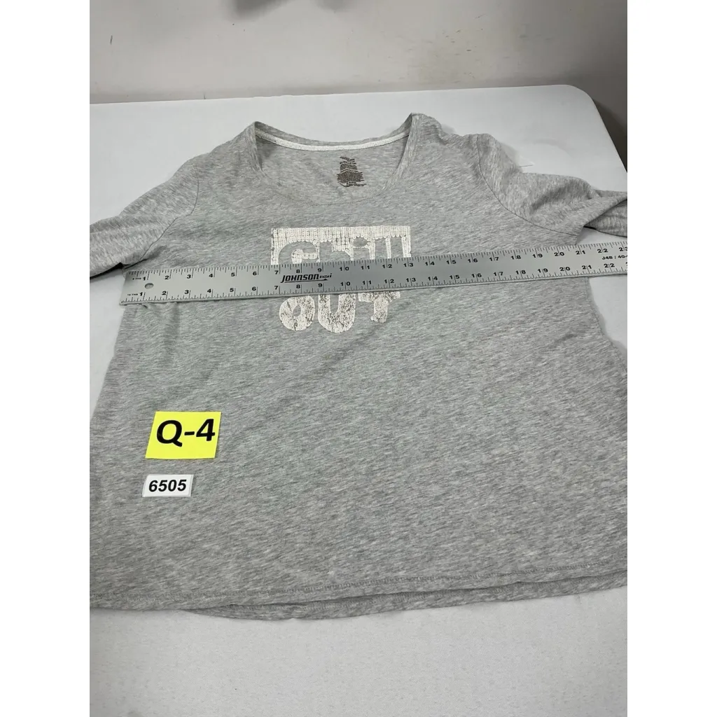Womans Secret Treasures Long Sleeve T Shirt XL Gray Sequins Scoop Neck - Image 5